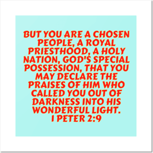 Bible Verse 1 Peter 2:9 Posters and Art